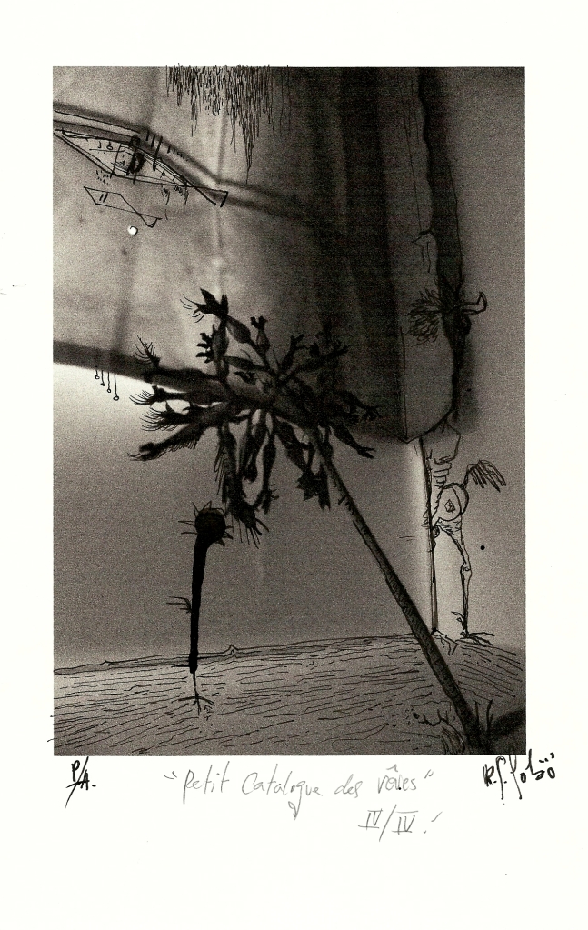 "Petit catalogue des rêves"  IV/IV photo noir et blanc encre de Chine papier gouache 18x25 © Ramón J Lobo
